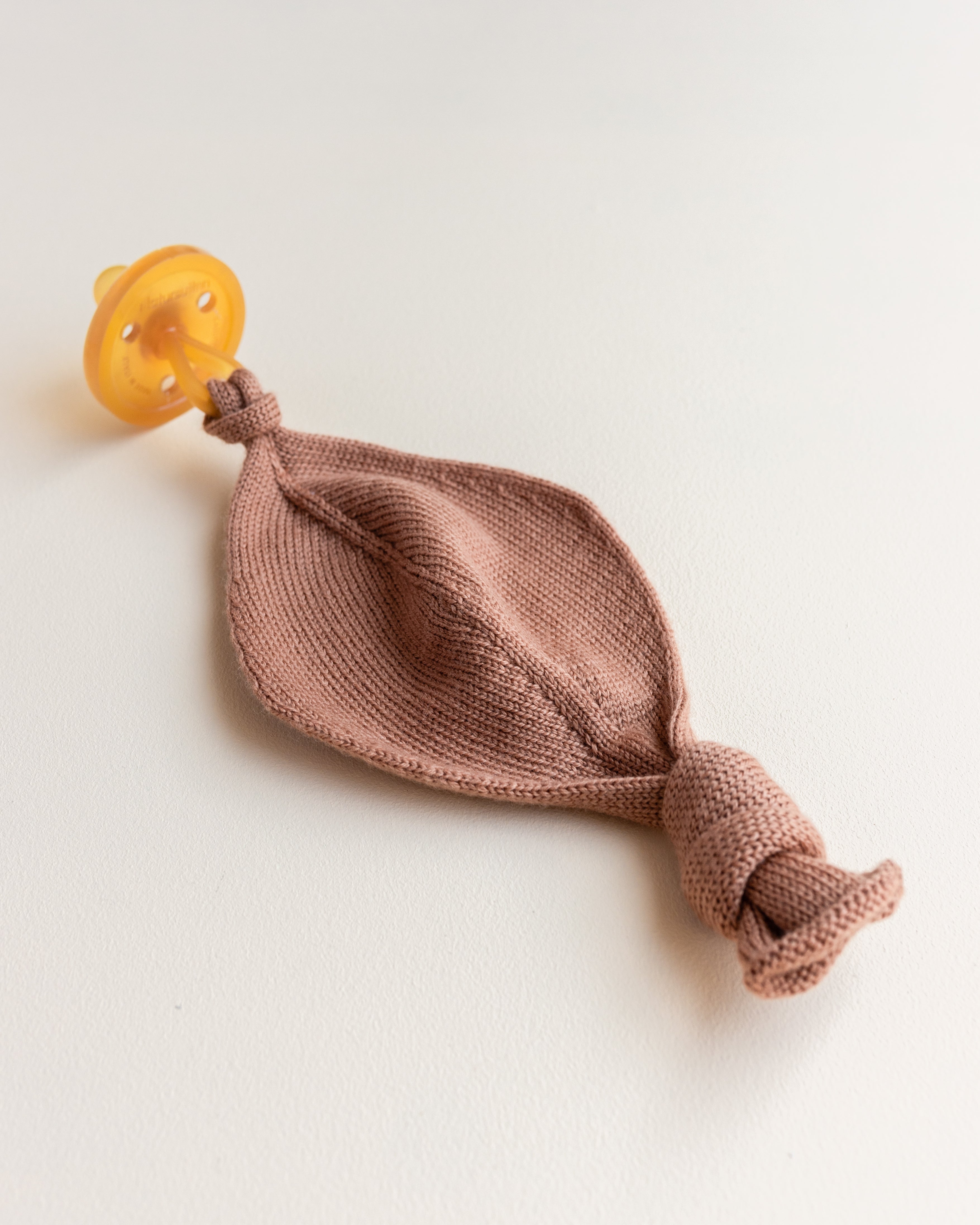 Hvid Wollen knuffeldoekje Titi Terracotta