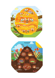 Tuff Tray - SET 2 100cm Speelmat Insectenkolonies Vinyl