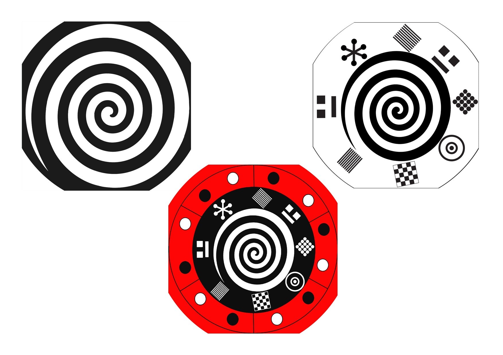 Tuff Tray - SET 3 100cm Speelmat Visuele Waarneming