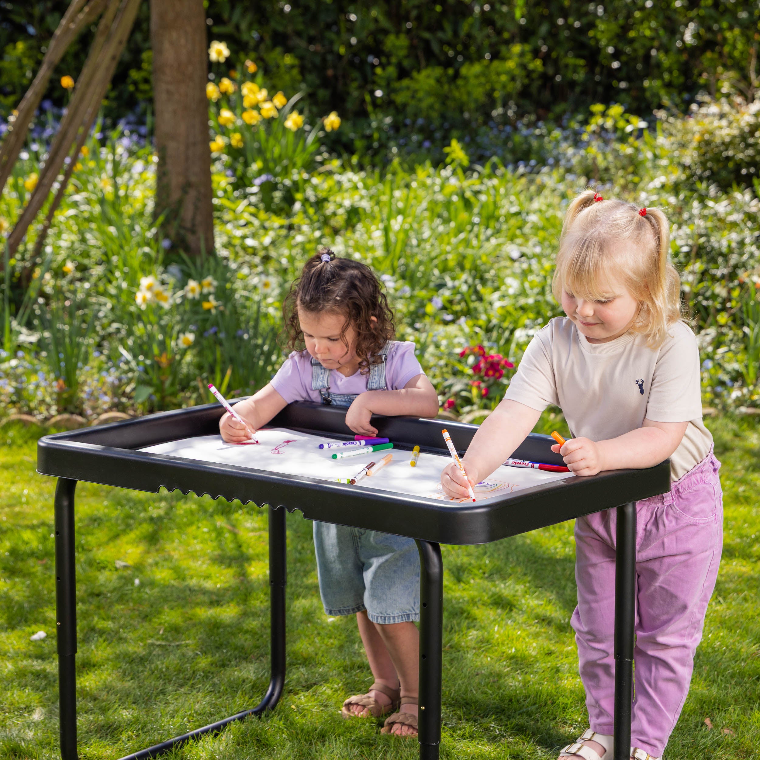 Toyrific - Playhouse PlayTray (95cm) Set - Speeltafel zwart + Verstelbaar onderstel