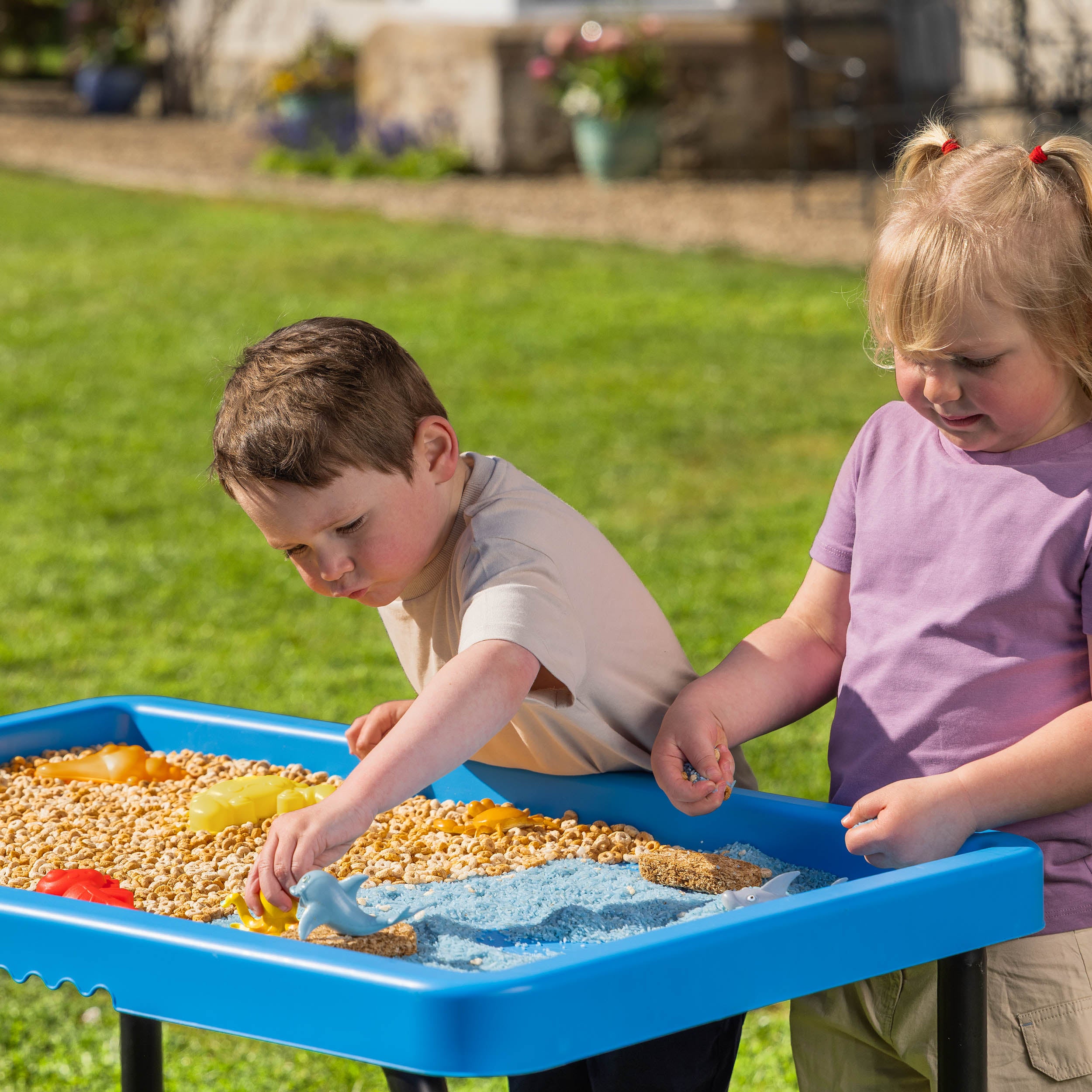 Toyrific - Playhouse PlayTray (95cm) Set - Speeltafel blauw + Verstelbaar onderstel