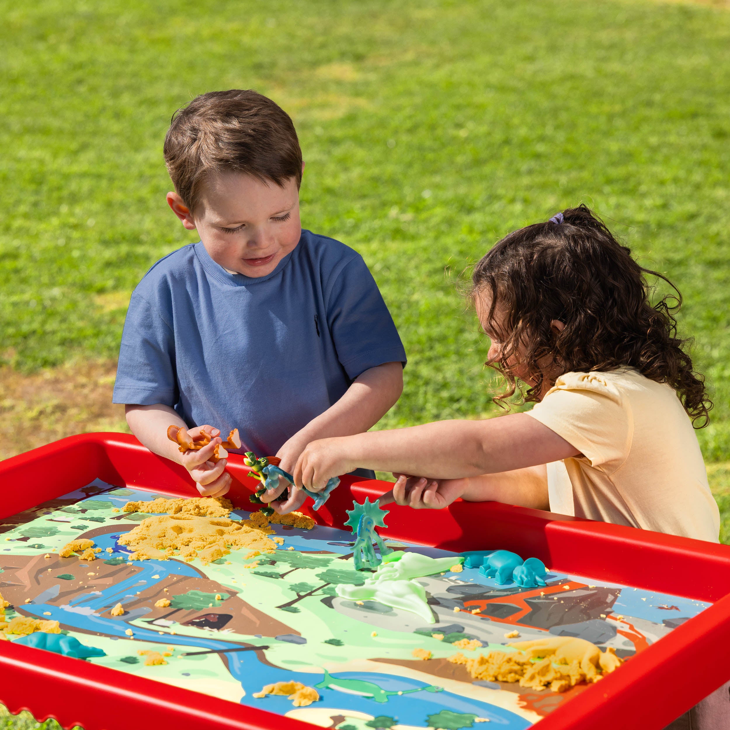 Toyrific - Playhouse PlayTray (95cm) Set - Speeltafel rood + Verstelbaar onderstel