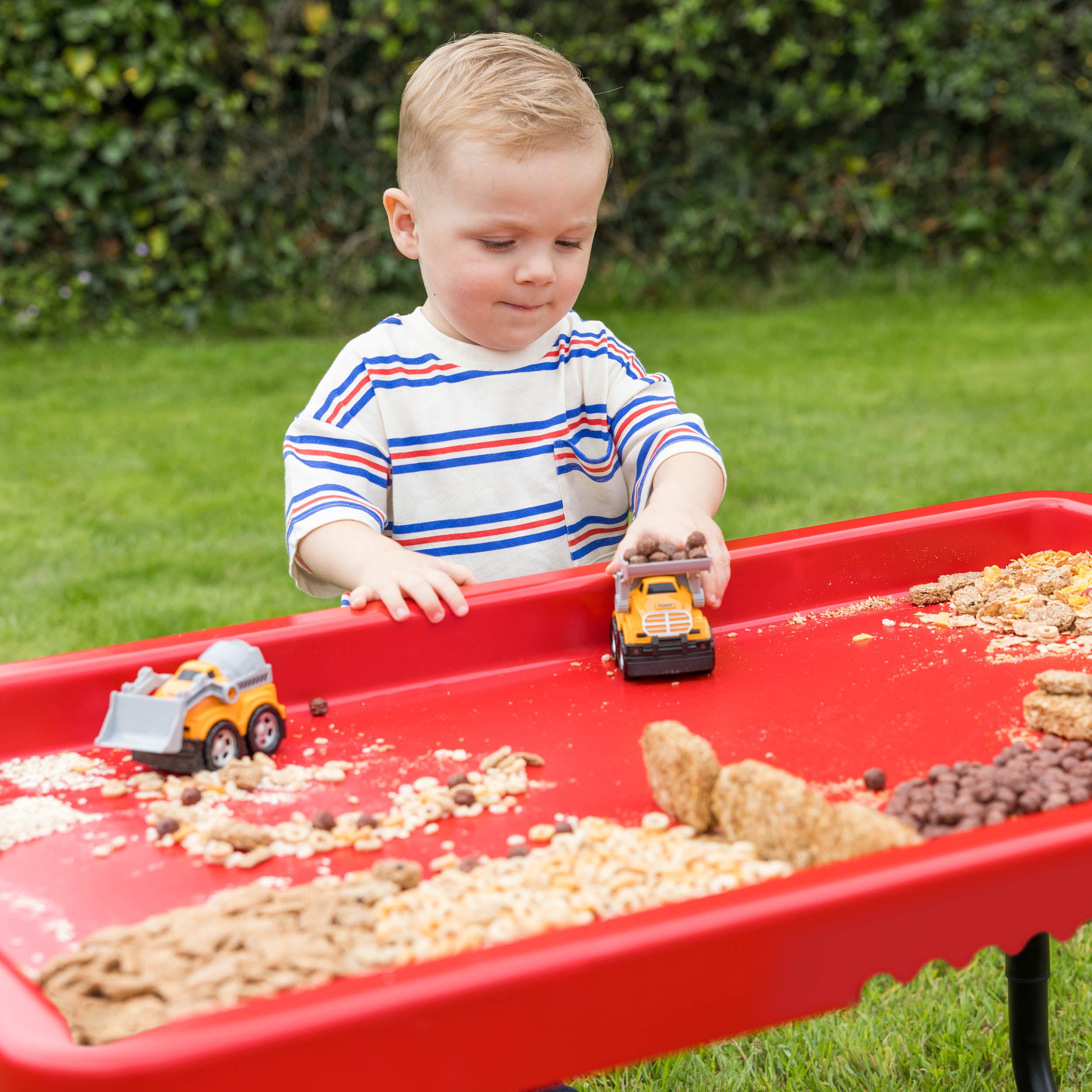 Toyrific - Playhouse PlayTray (95cm) Set - Speeltafel rood + Verstelbaar onderstel