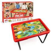 Toyrific - SET PlayTray (95cm) rood + onderstel + speelmat Farm & Safari