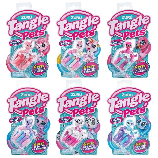 Tangle - Pets Junior - fidget speelgoed in 6 dierenthema's
