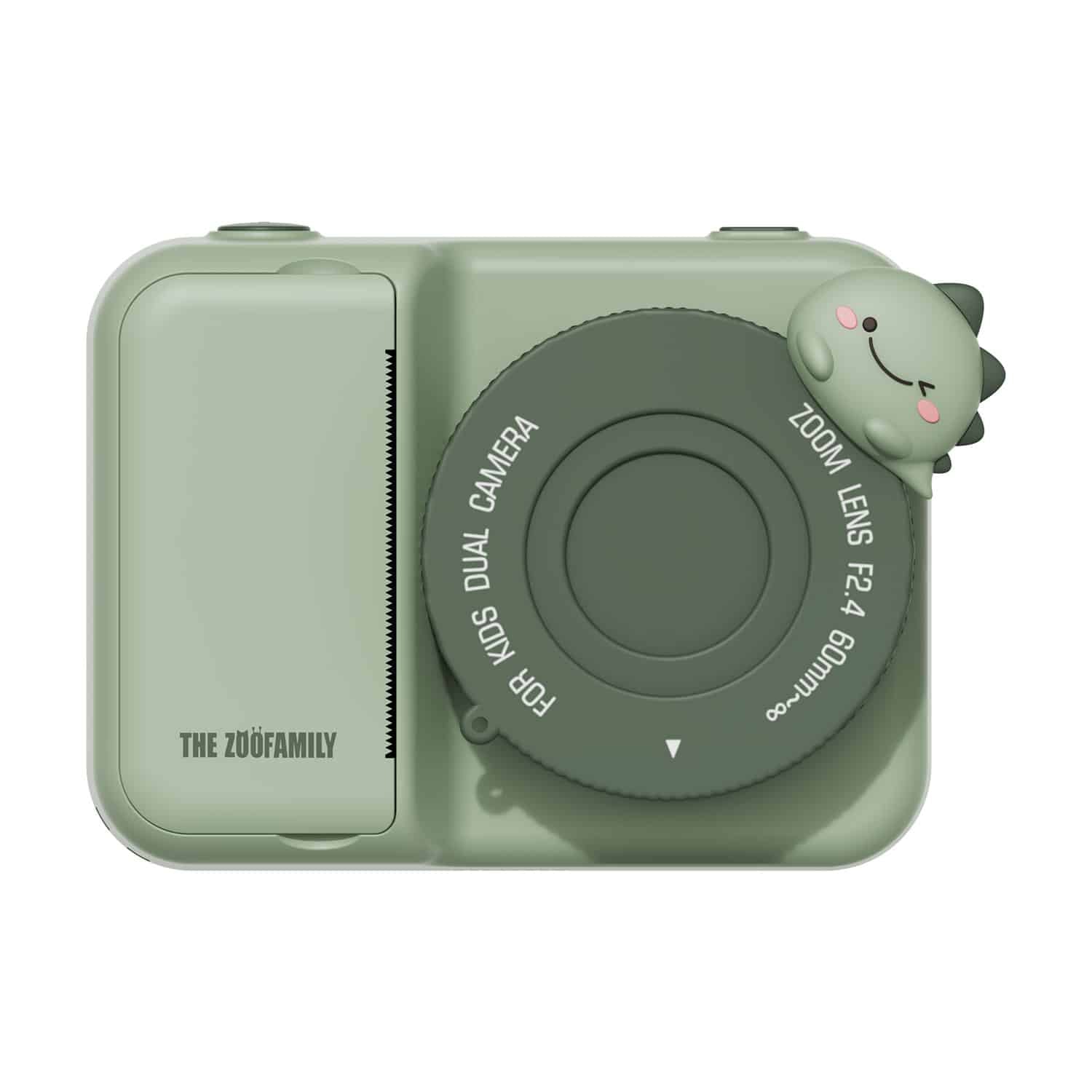 The Zoofamily - Zoo Print Dino Green - digitale kindercamera met ingebouwde printer