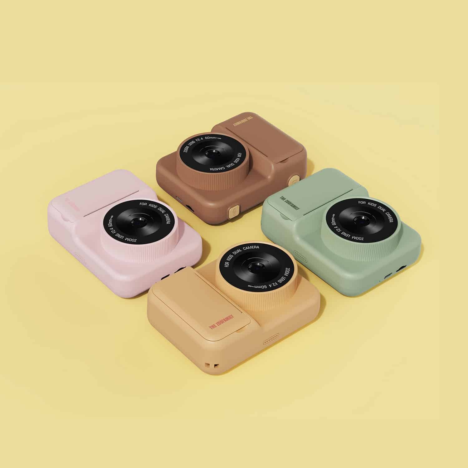 The Zoofamily - Zoo Print Unicorn - digitale kindercamera met ingebouwde printer