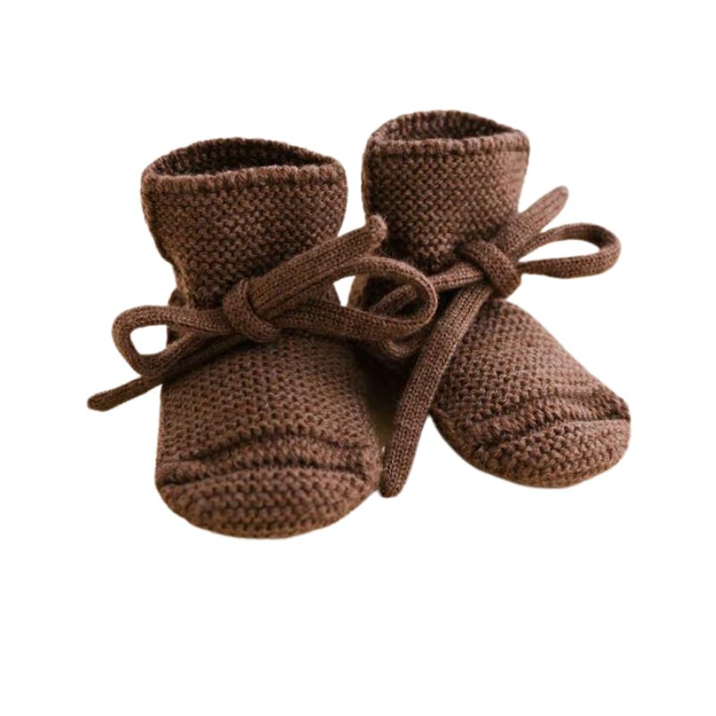 Hvid - Slofjes - 100% merinowol - Mocha