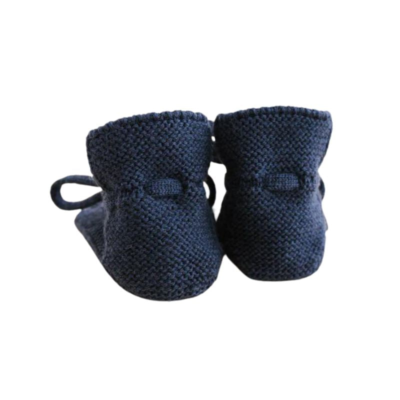 Hvid - Slofjes - 100% merinowol - Blue