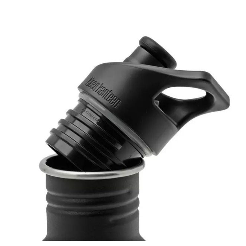 Klean Kanteen - Bidon - 532ml (18 oz) - Classic narrow RVS met sportdop zwart