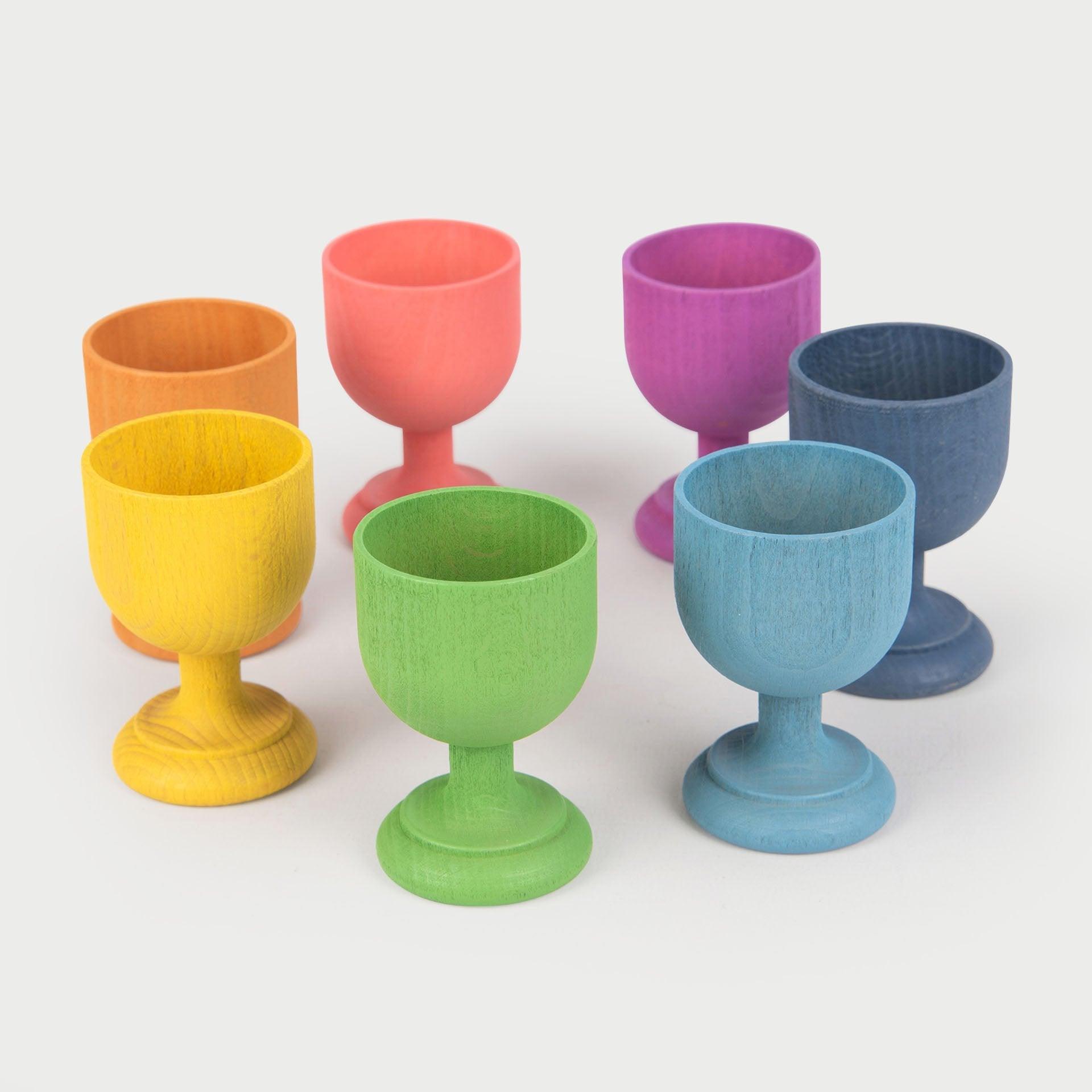 TickiT - Regenboog Houten Eierdopjes