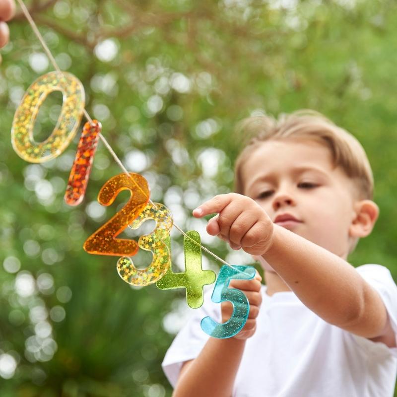 TickiT Regenboog glitter cijfers