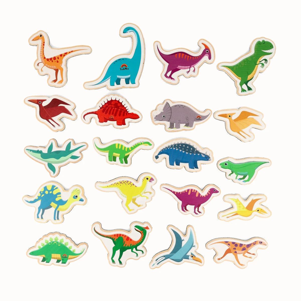 Tix&Mix - Magnetische Speelset Dinosaurussen, 20-delig