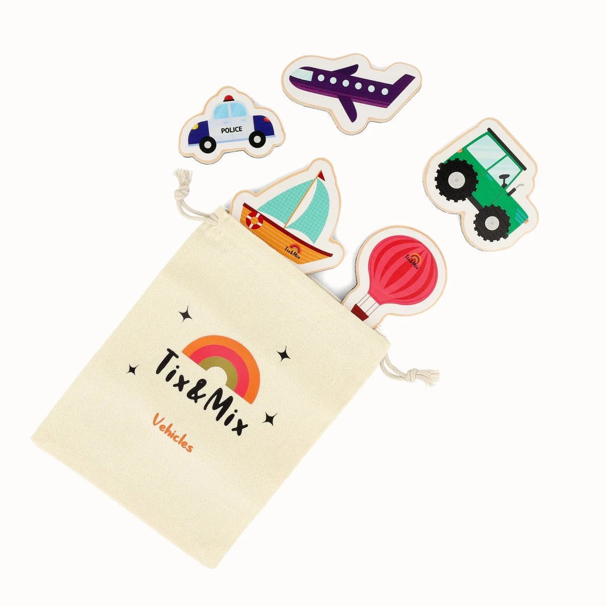 Tix&Mix - Magnetische Speelset Voertuigen, 20 stuks