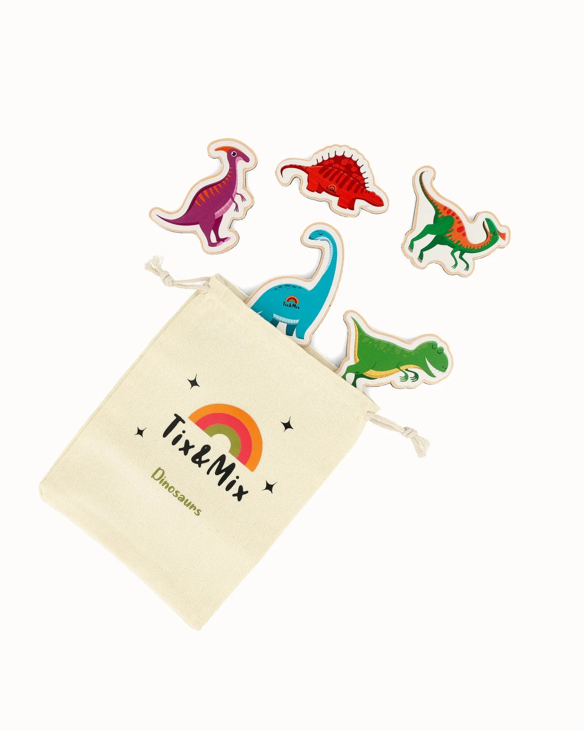 Tix&Mix - Magnetische Speelset Dinosaurussen, 20-delig