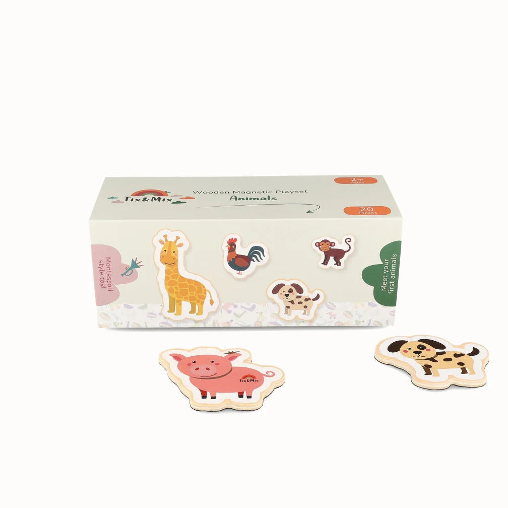 Tix&Mix - Magnetische Speelset Dieren Ontmoeten, 20-delig