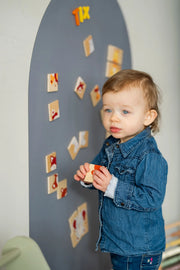Tix&Mix - Magnetische Muursticker Grijze Olifant + 2 Krijtjes