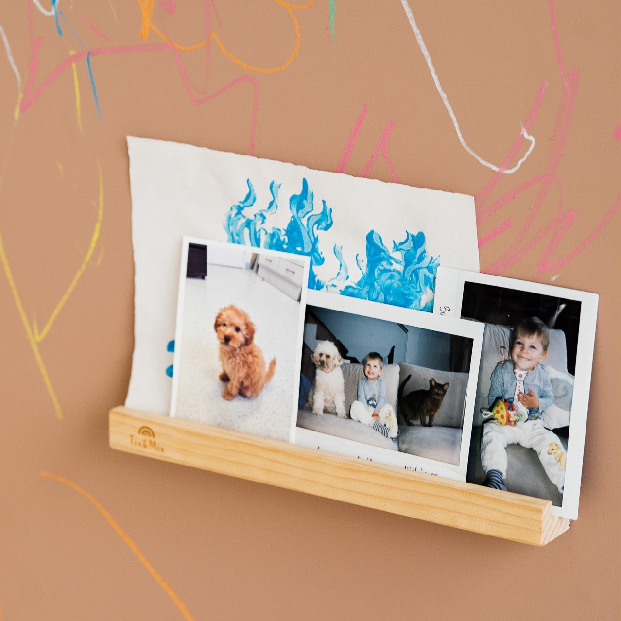 Tix&Mix - Magnetisch Wandplankje Hout