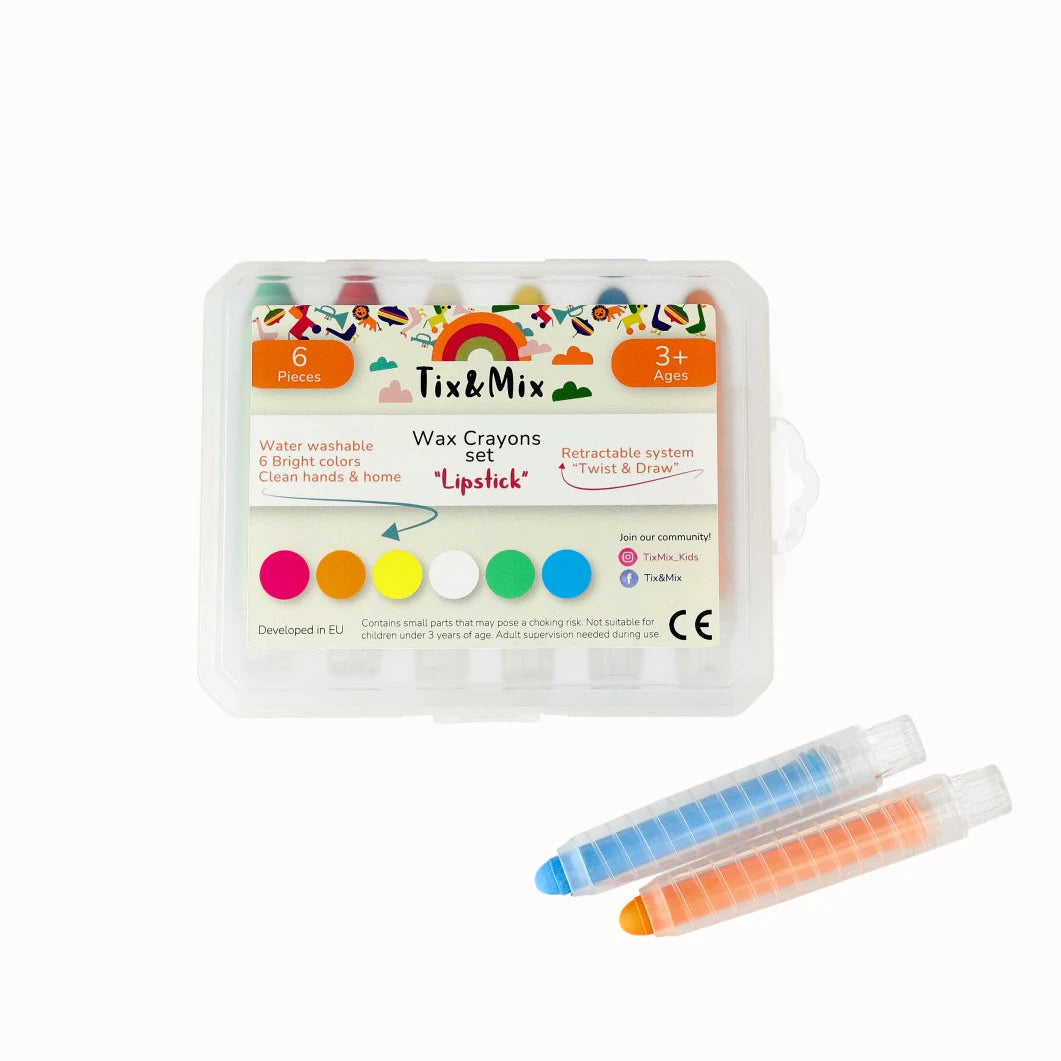 Tix&Mix - Krijtjes Lippenstift 6 Stuks