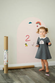 Tix&Mix - Magnetische Muursticker Roze + 2 Krijtjes