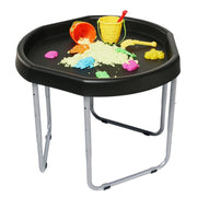 Tuff Tray activiteitentafel zwart - zeshoekig Hexacle - 70 cm met onderstel