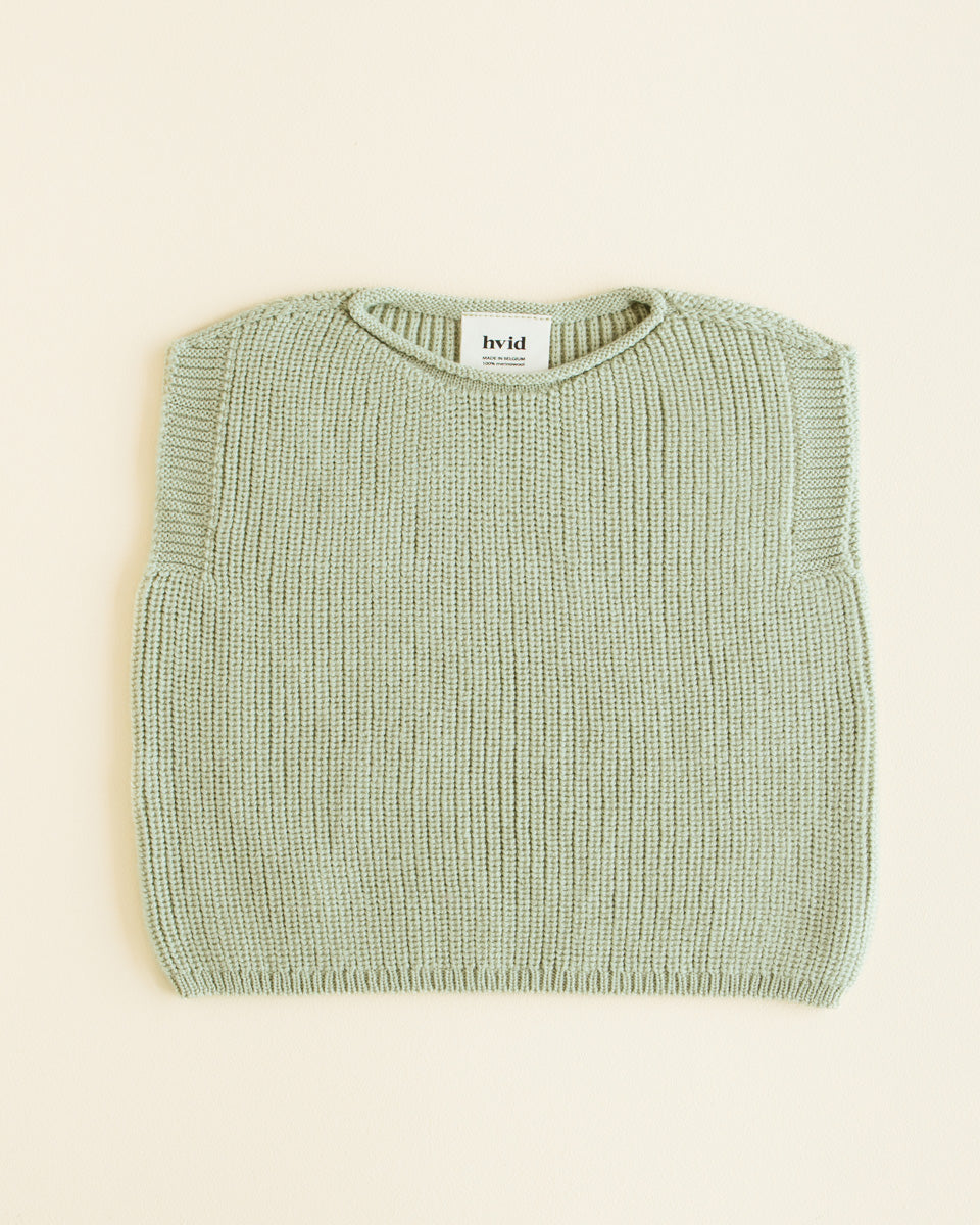 Hvid - Wollen babygilet Harvey Mint
