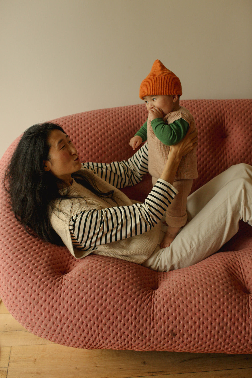 Hvid - Vest Harvey Apricot - 100% merinowol