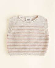 Hvid - Vest Harvey Cream/Apricot - 100% merinowol