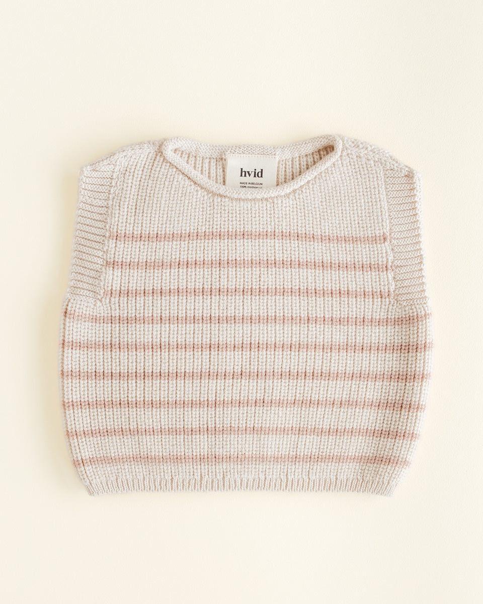 Hvid - Vest Harvey Cream/Apricot - 100% merinowol