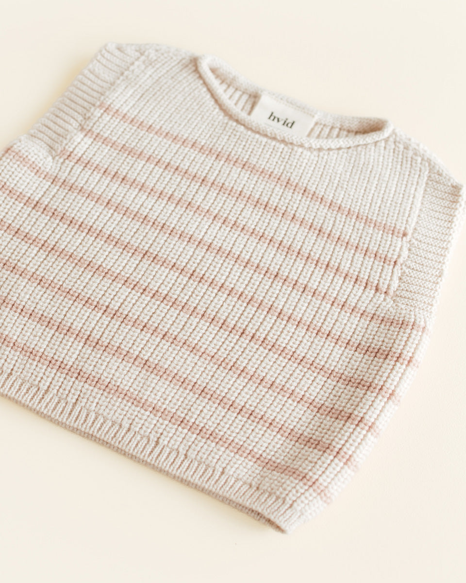 Hvid - Vest Harvey Cream/Apricot - 100% merinowol