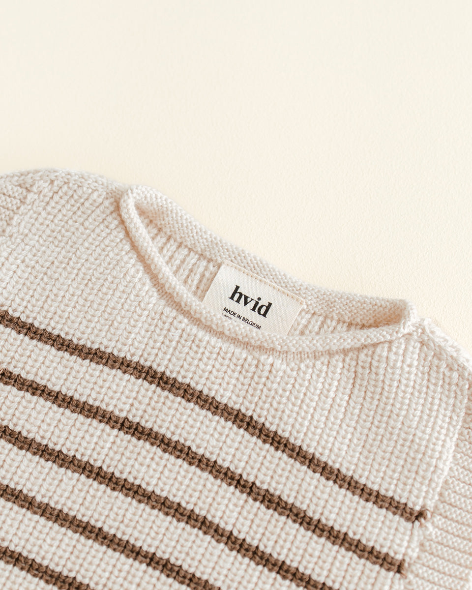 Hvid - Vest Harvey Cream/Mocha - 100% merinowol