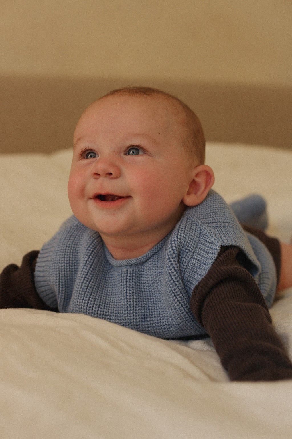 Hvid - Vest Harvey Light Blue - 100% merinowol