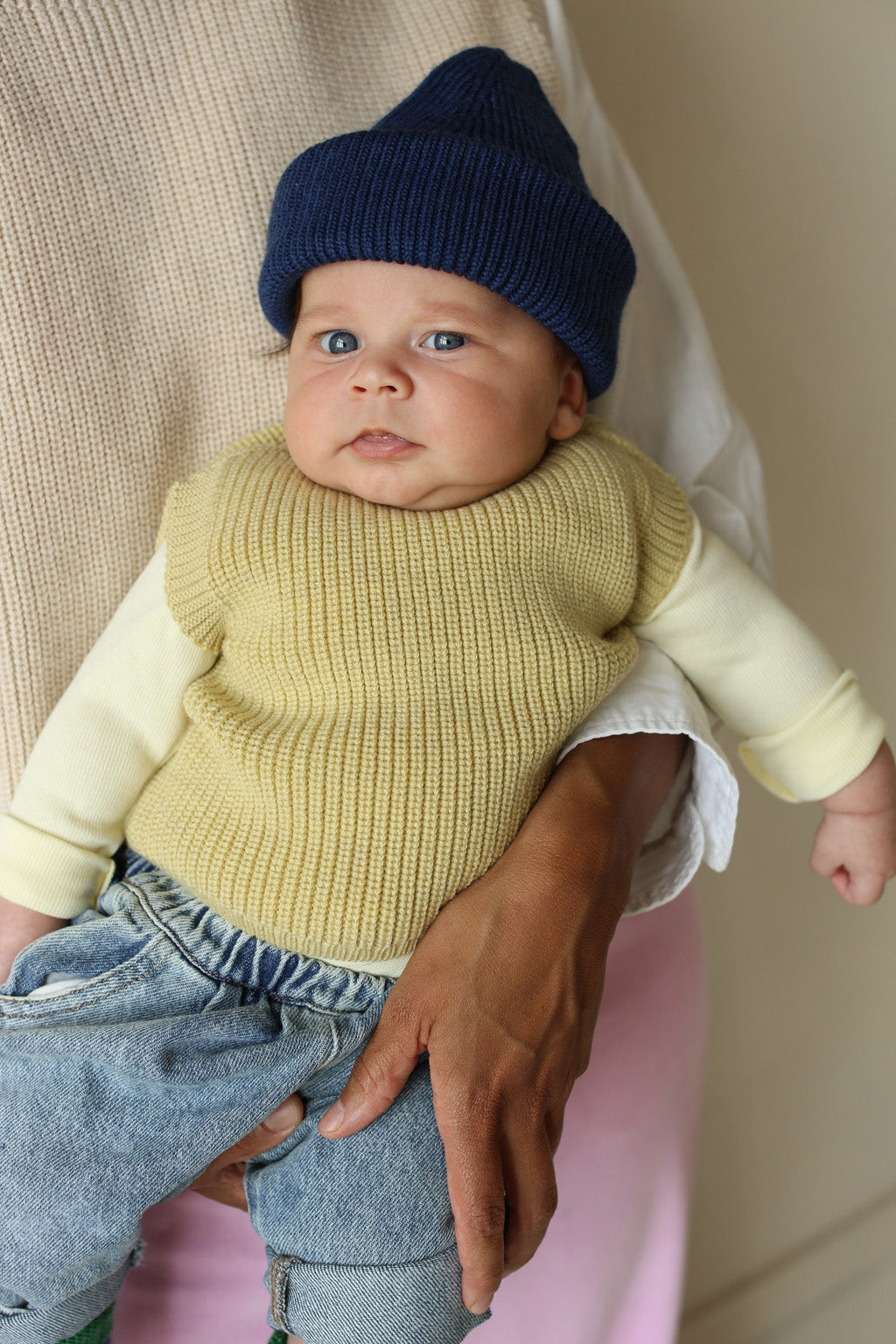 Hvid - Vest Harvey Light Yellow - 100% merinowol