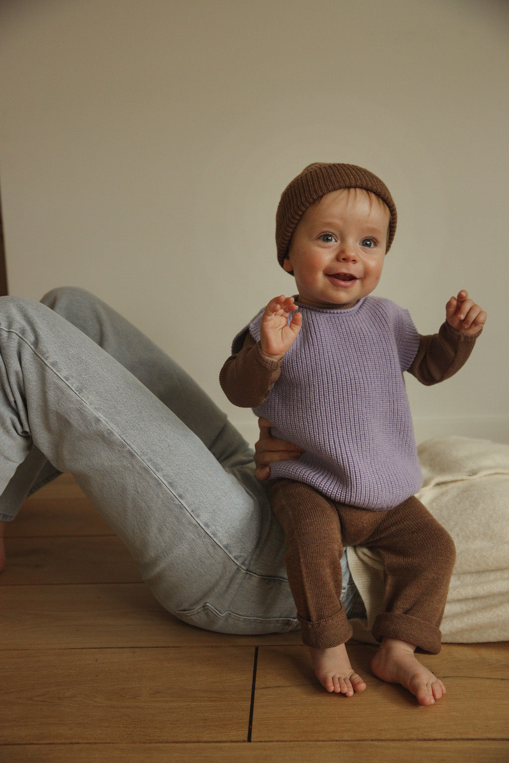 Hvid - Vest Harvey Lilac - 100% merinowol