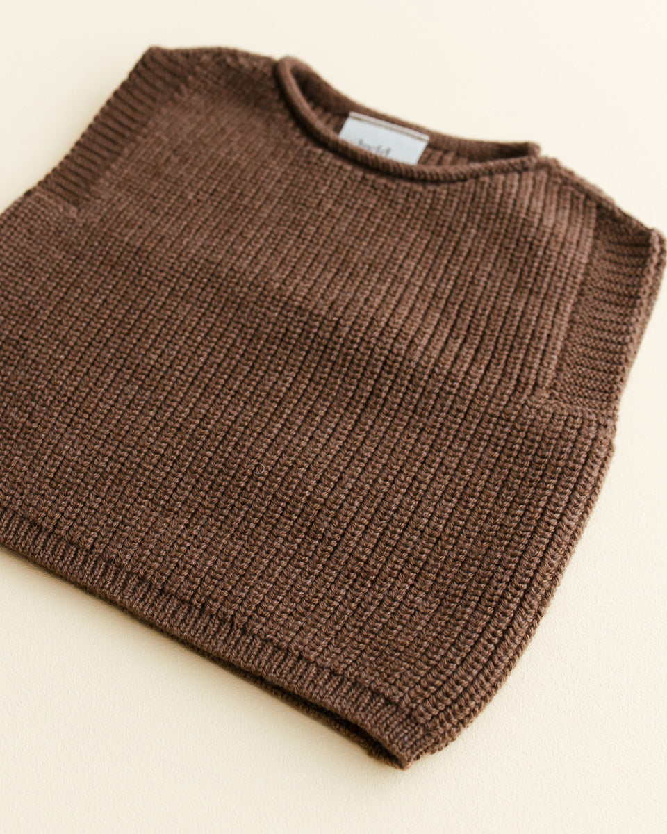 Hvid - Vest Harvey Mocha - 100% merinowol