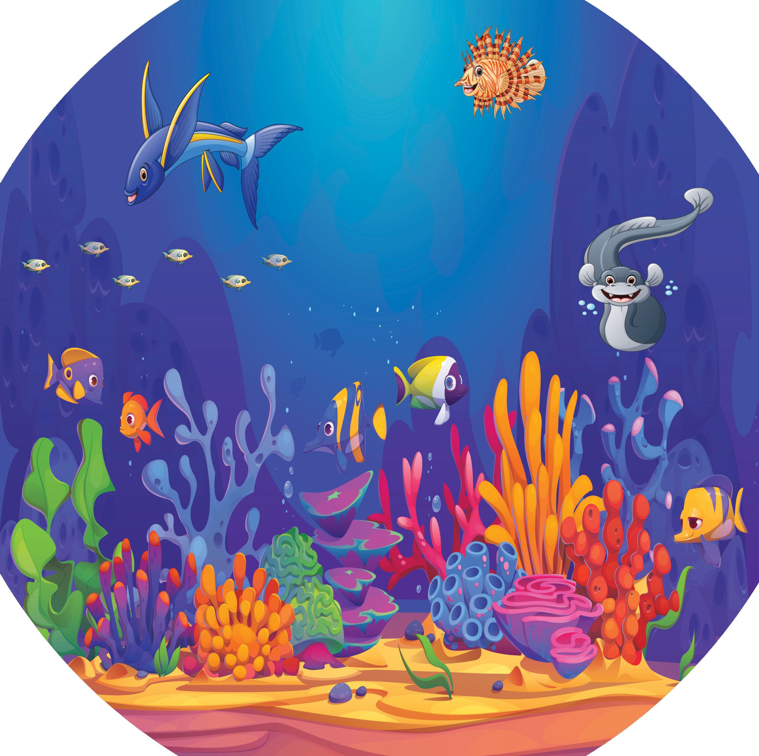 Tuff Tray - Junior Vilten Mat Onderwaterwereld (60×60 cm)