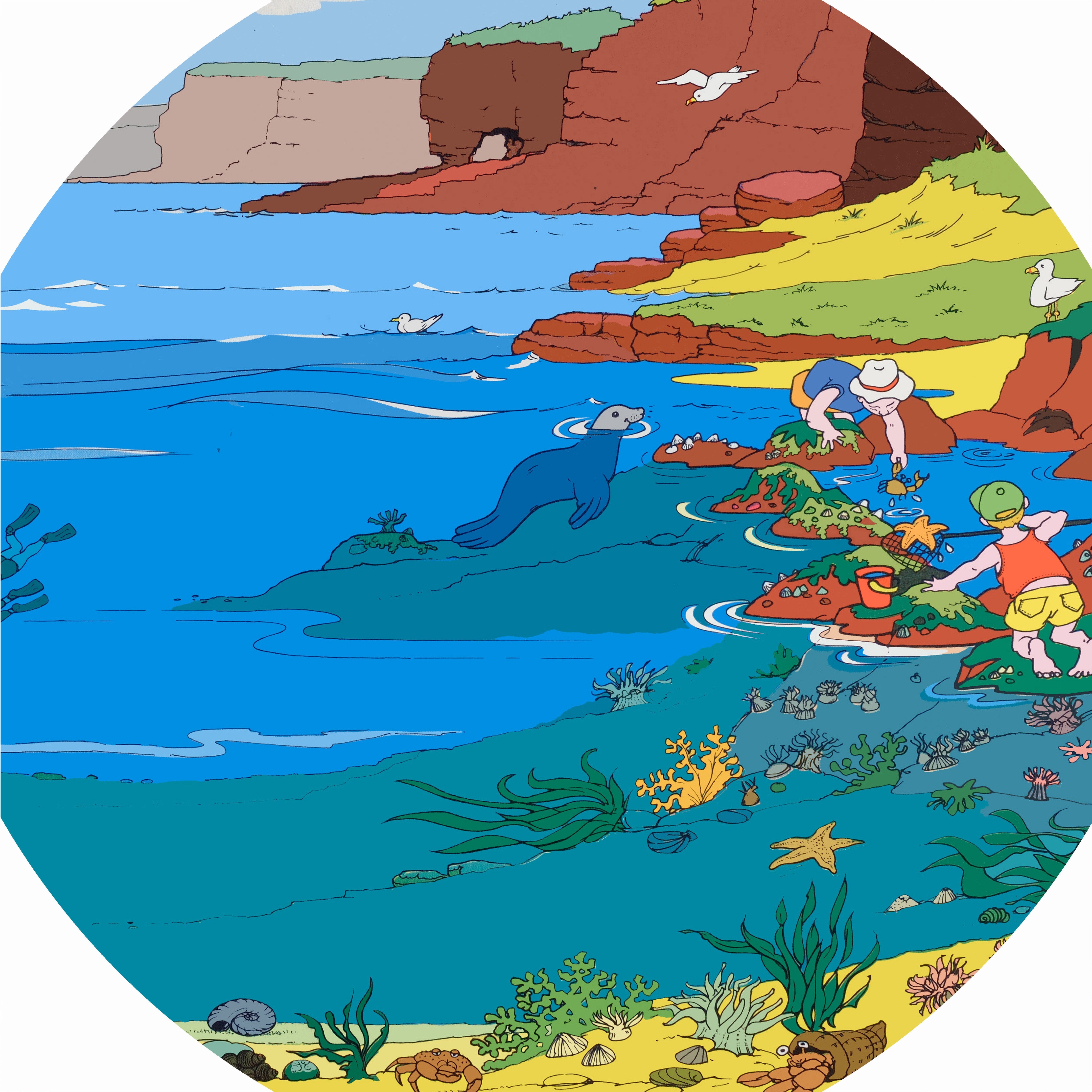 Tuff Tray - Groot Vilten Mat Zeekust (88×88 cm)