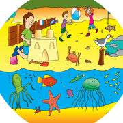 Tuff Tray - Groot Vilten Mat Strand (88×88 cm)