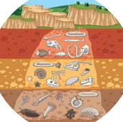 Tuff Tray - Junior Vinyl Mat Fossiel Aardlagen (60×60 cm)