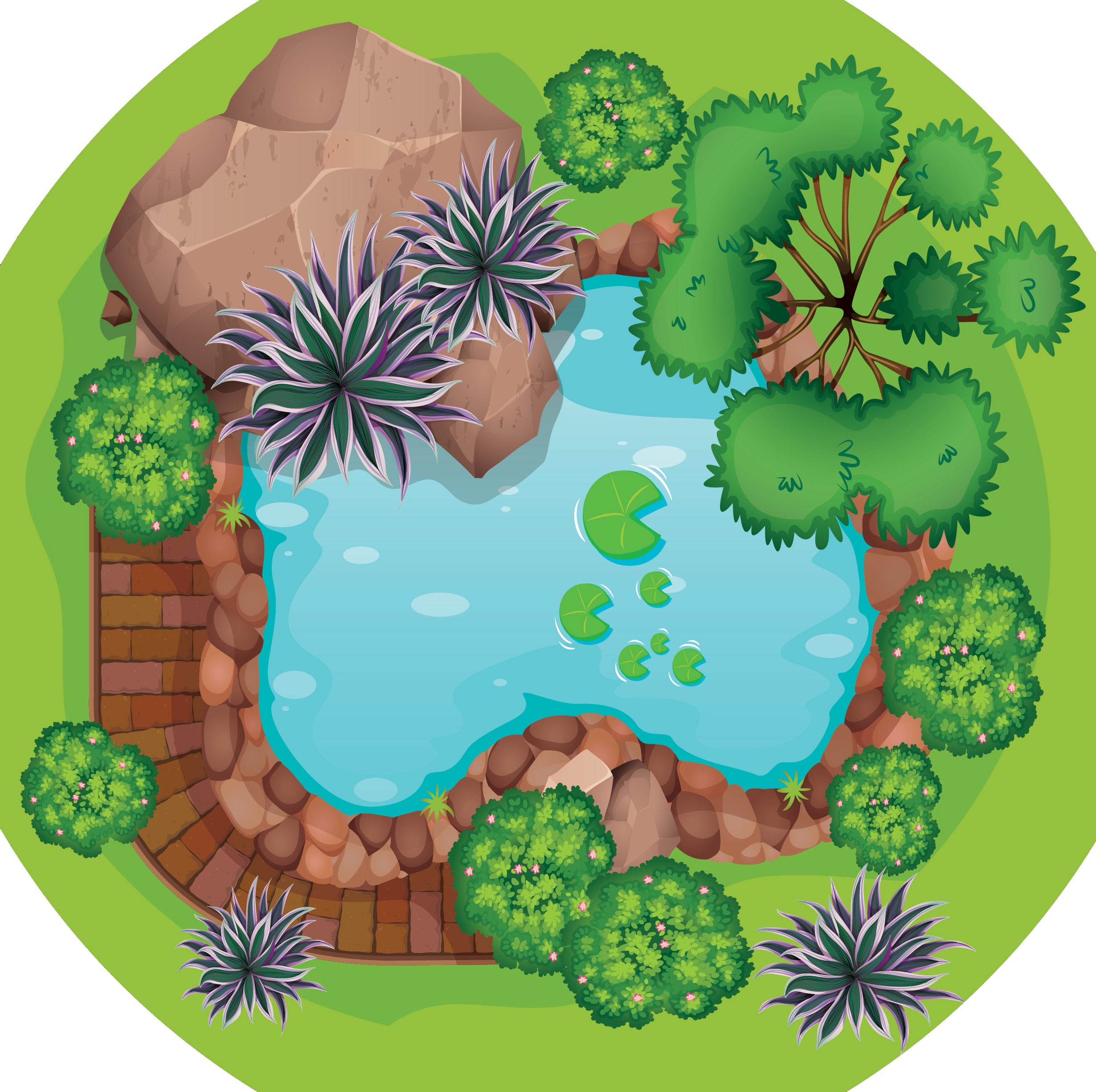 Tuff Tray 100cm Speelmat - Vilten Mat Peuter Vijver (88×88 cm)