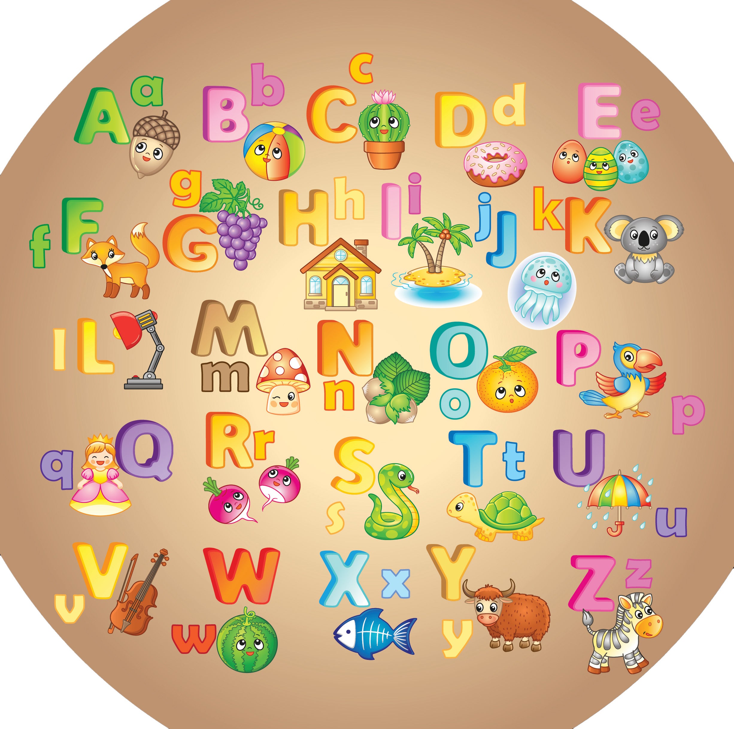 Tuff Tray - Groot Vinyl Mat Alfabet (88×88 cm)