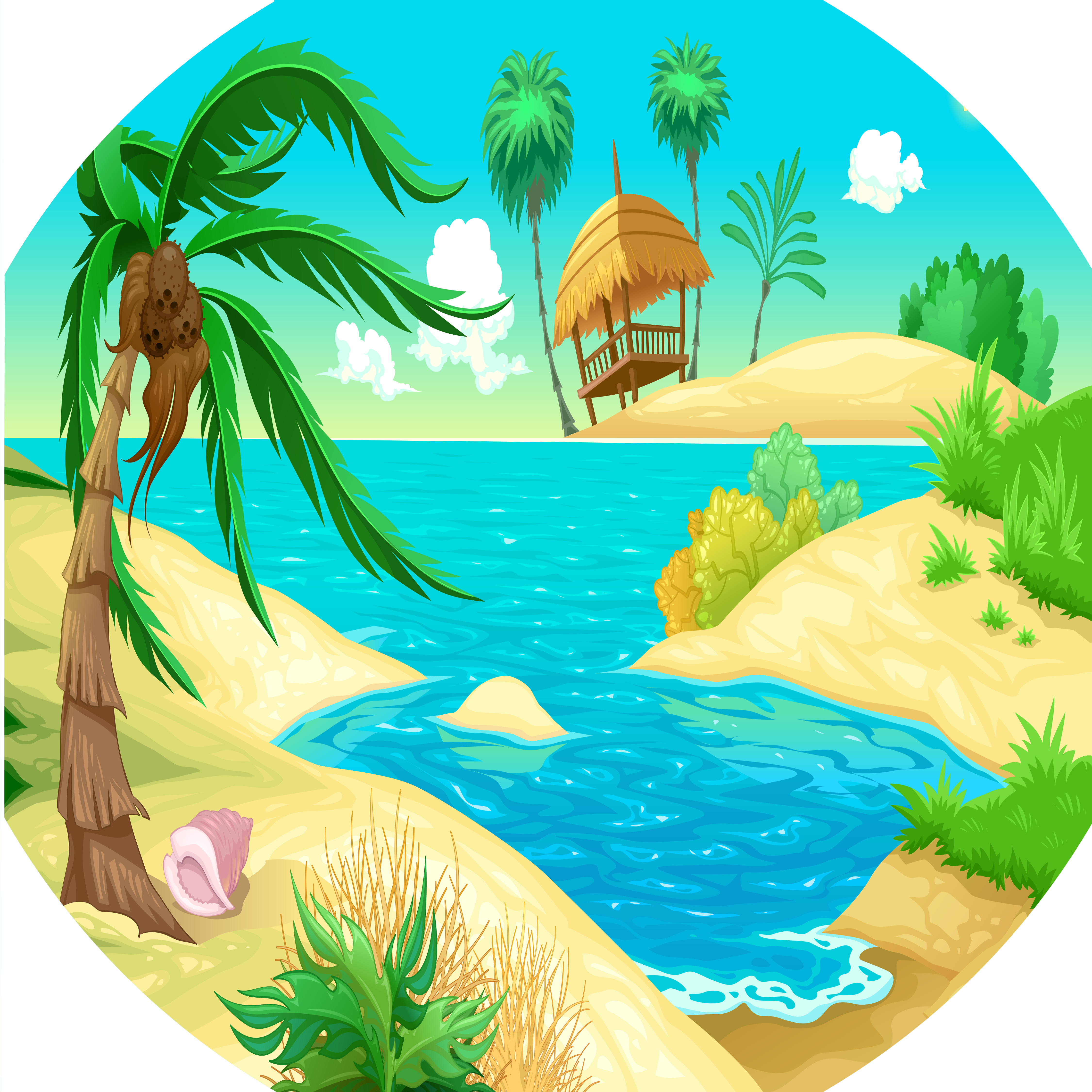 Tuff Tray - Junior Vinyl Mat Schateiland (60×60 cm)