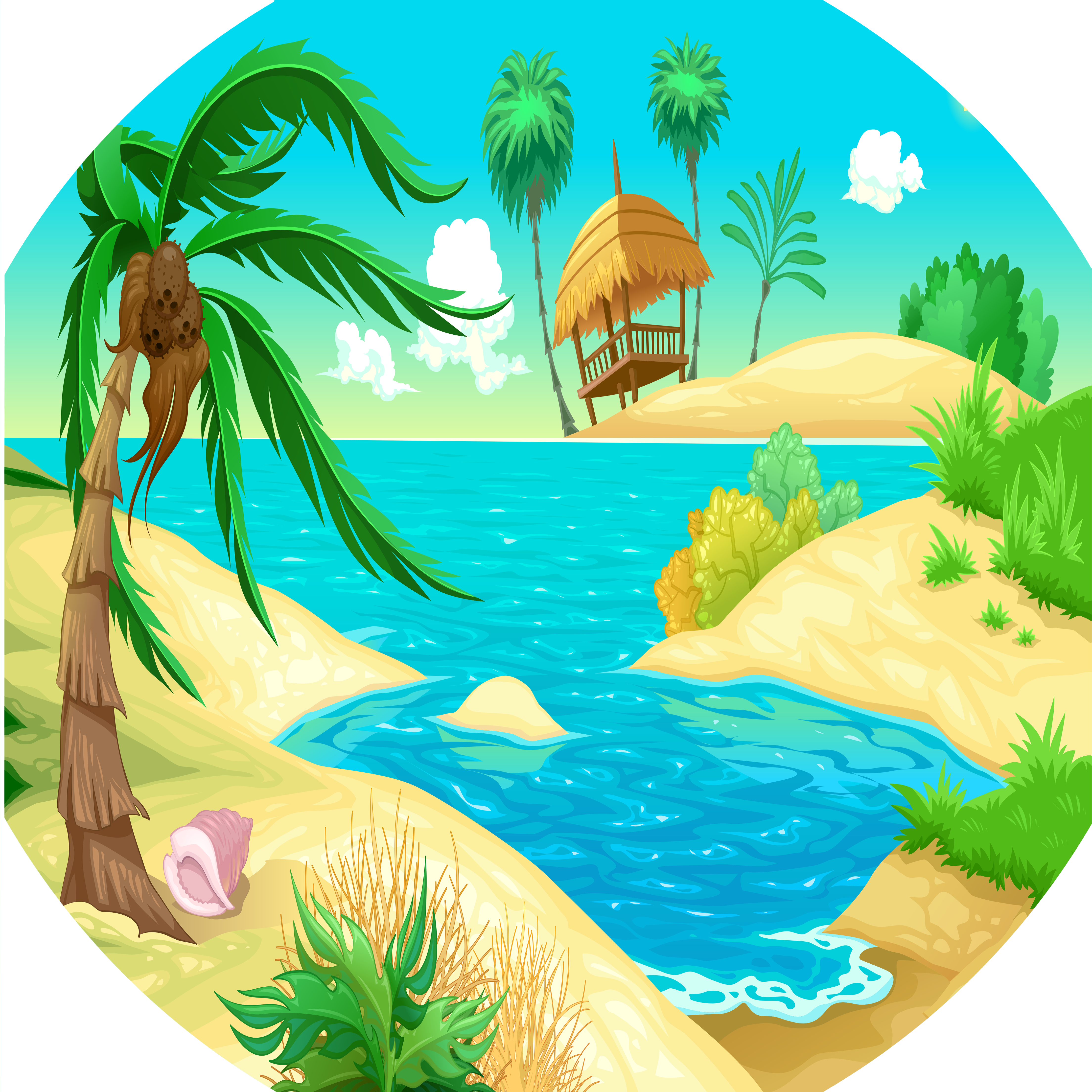 Tuff Tray - Junior Vinyl Mat Schateiland (60×60 cm)