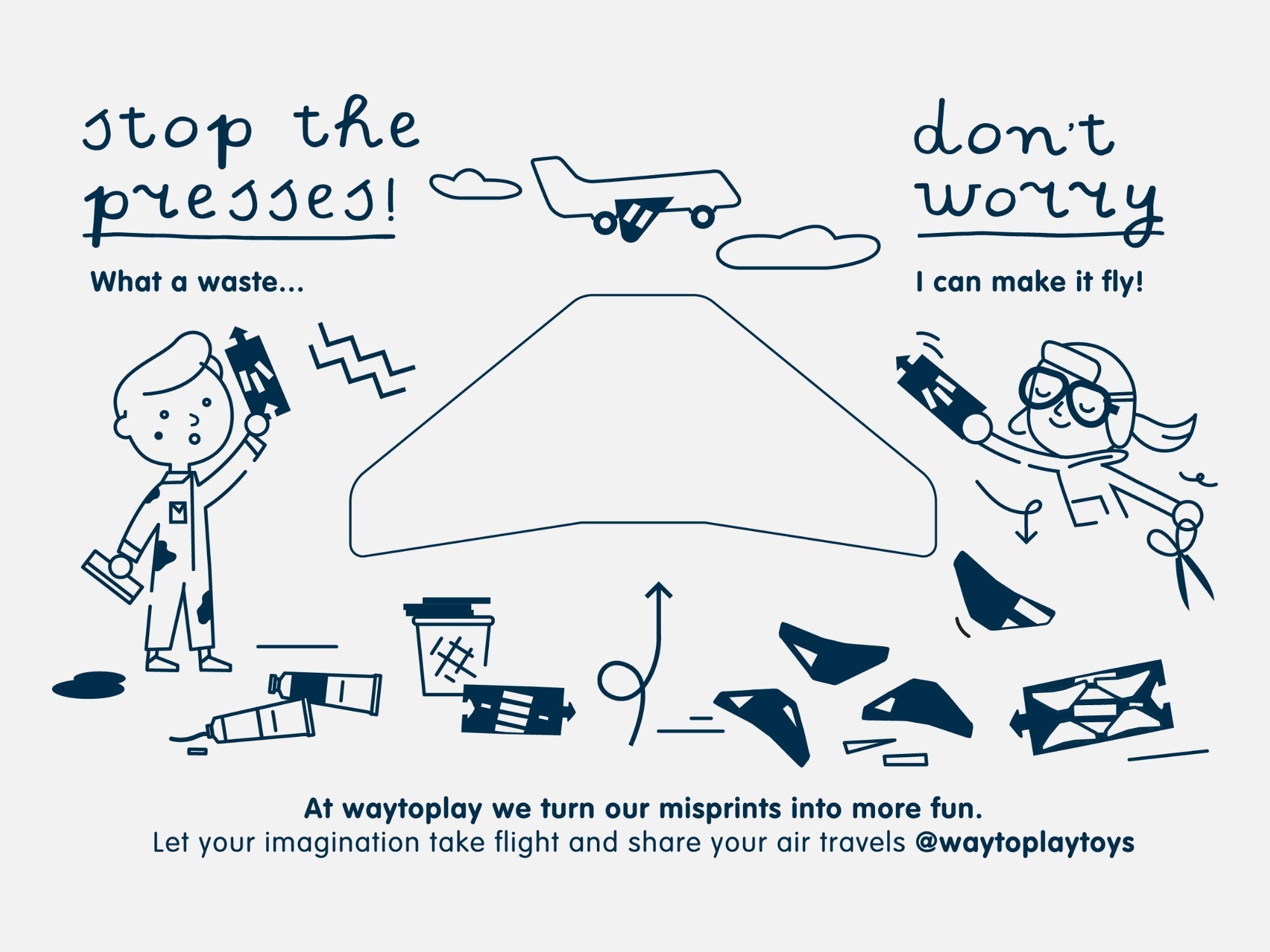 Waytoplay Runway - Luchthaven Speelset met Vliegtuig | Flexibele Wegen 3-13 jaar