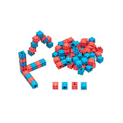 Wissner - Rekenblokjes in rood en blauw  - 100 stuks