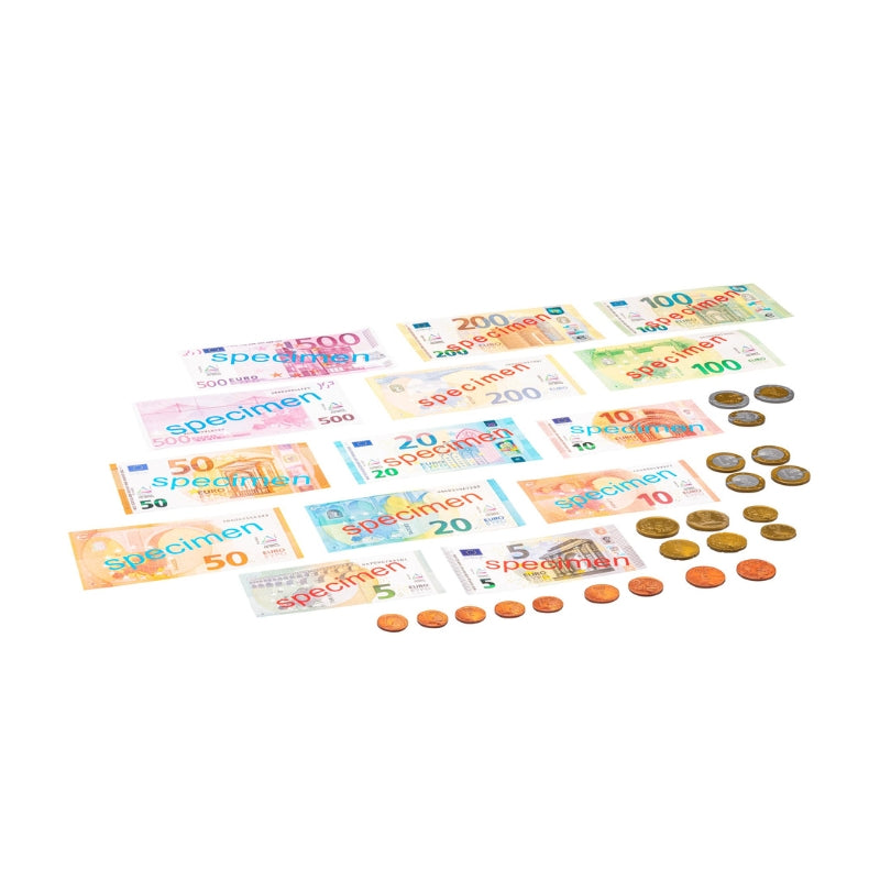 Wissner - Speelgeld euromunten en bankbiljetten - 44 stuks