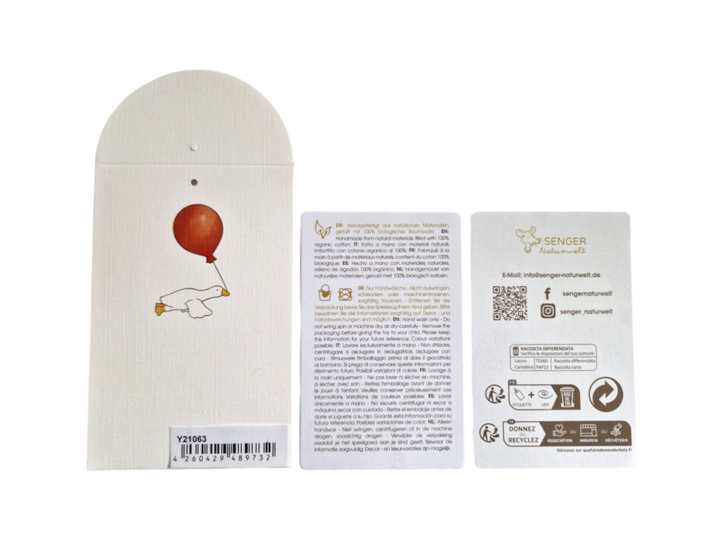 Senger Naturwelt - Zeepaard Klein Knuffel warmtekussen met druivenpitjes