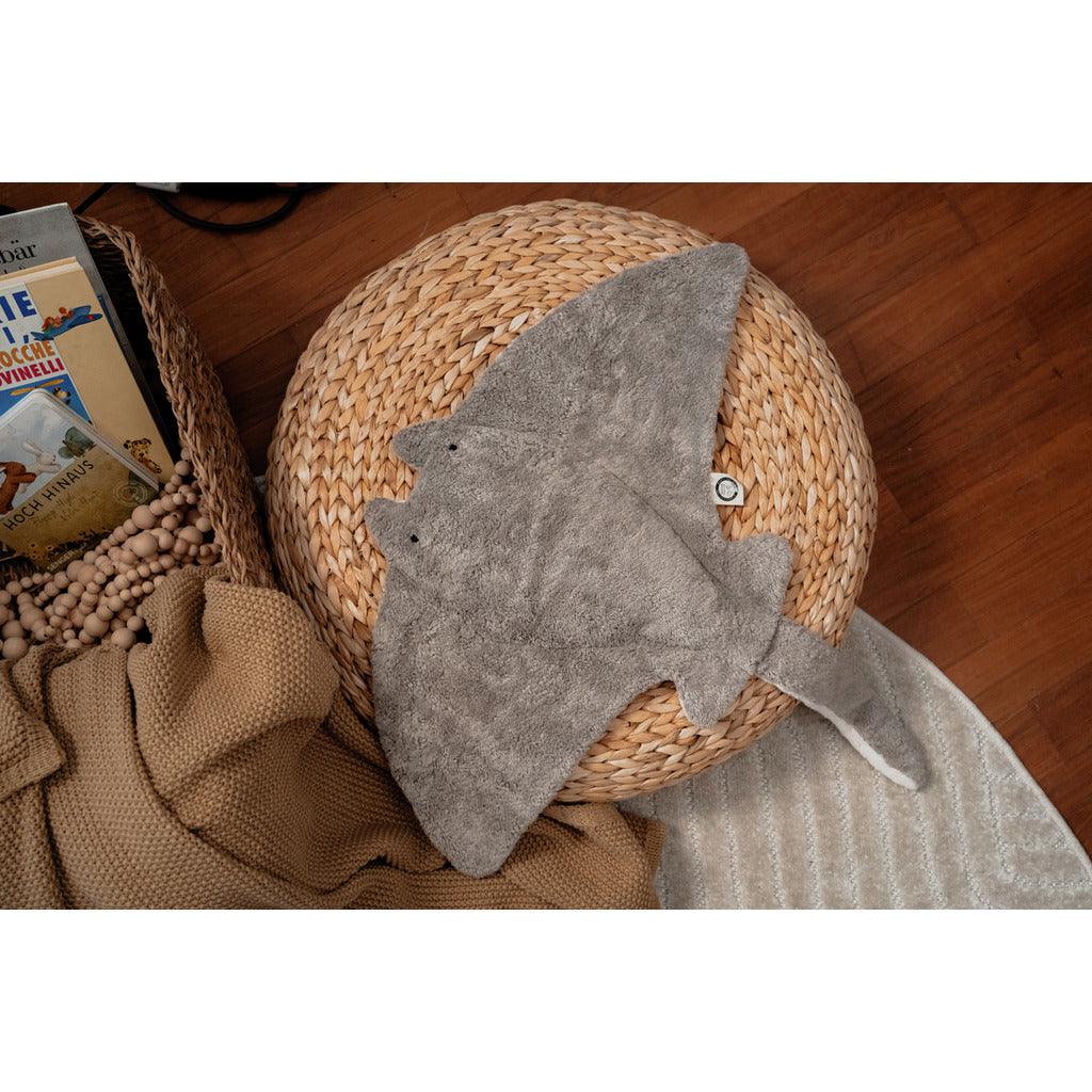Senger Naturwelt - Knuffeldier Manta Warmtekussen Groot - Grijs