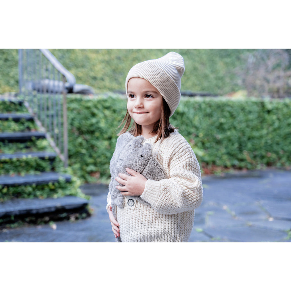 Senger Naturwelt - Knuffeldier Manta Warmtekussen Klein - Grijs