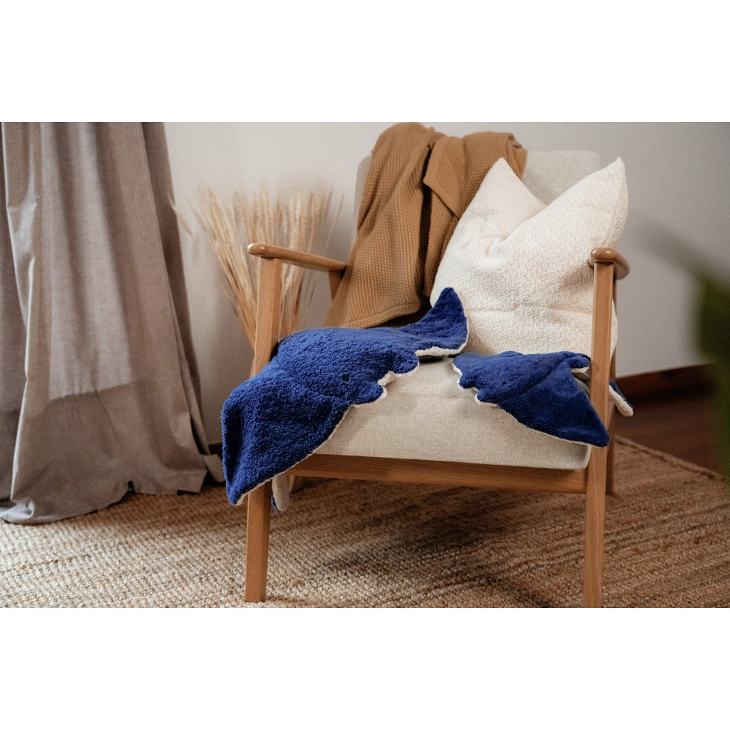 Senger Naturwelt - Knuffeldier Manta Warmtekussen Groot - Blauw